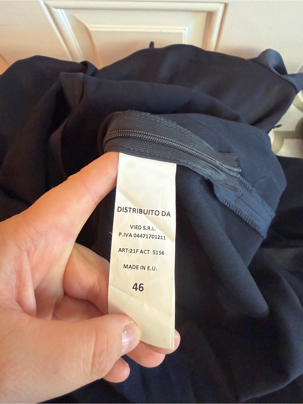 Actualee V-neck long dress in dark blue, size IT 46 = US 10 NWT - Picture 11 of 16